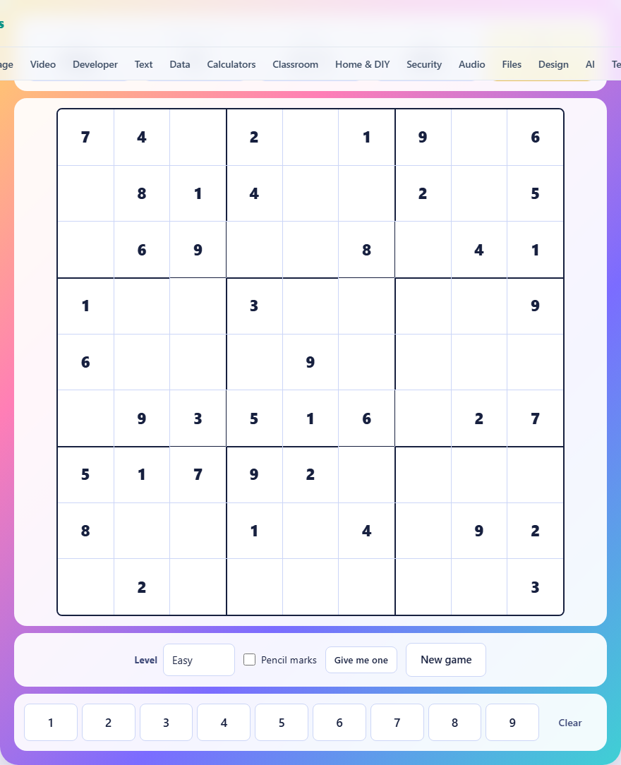 Screenshot: How to play Sudoku