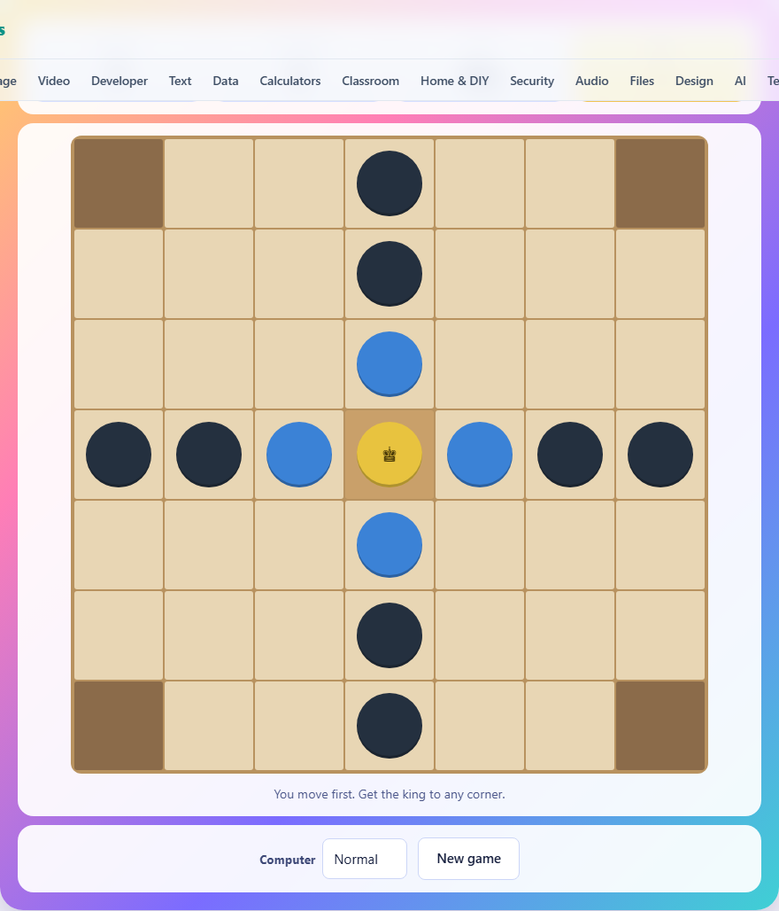 Screenshot: How to play Viking Chess