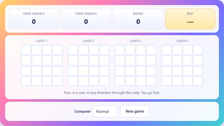 Screenshot: How to play 3D Tic Tac Toe