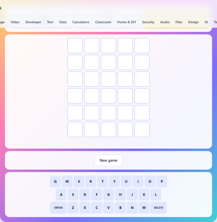 Screenshot: How to play Word Guess