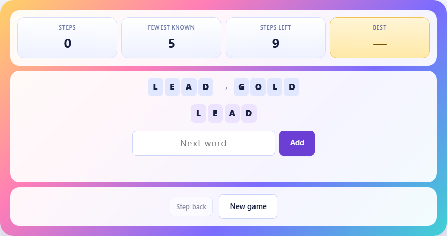 Screenshot: How to play Word Ladder