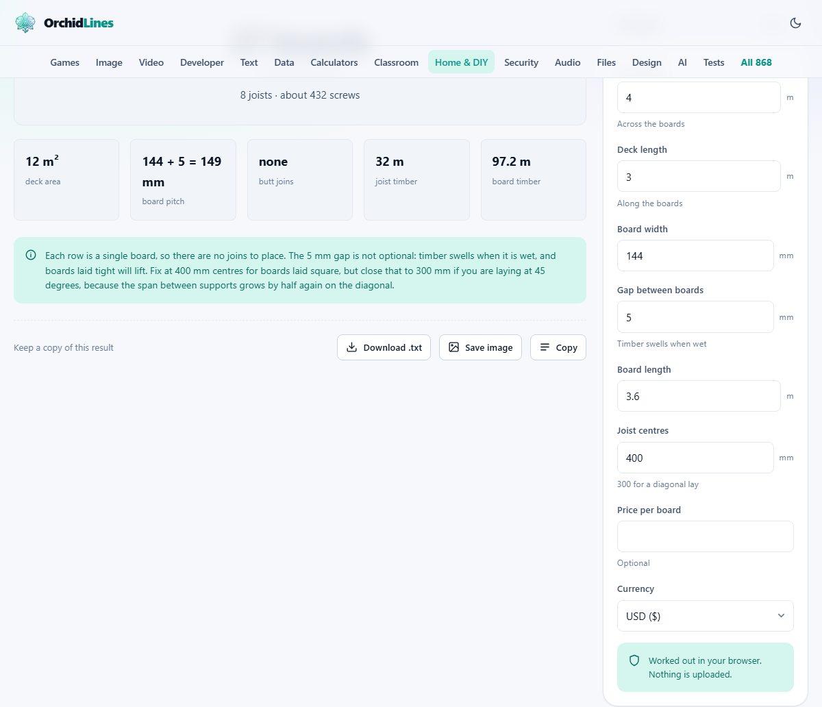 Screenshot: Pitch, not width