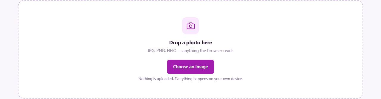 Screenshot: Reading a histogram