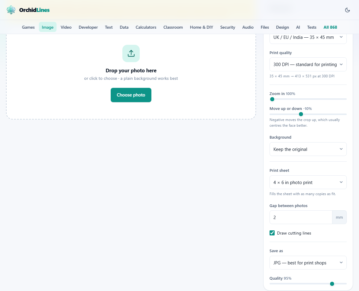 Screenshot: How to make a passport photo