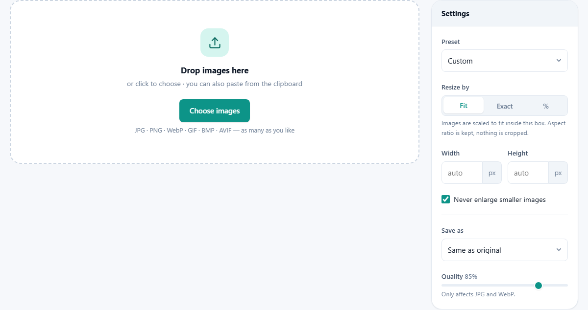 Screenshot: How to resize an image