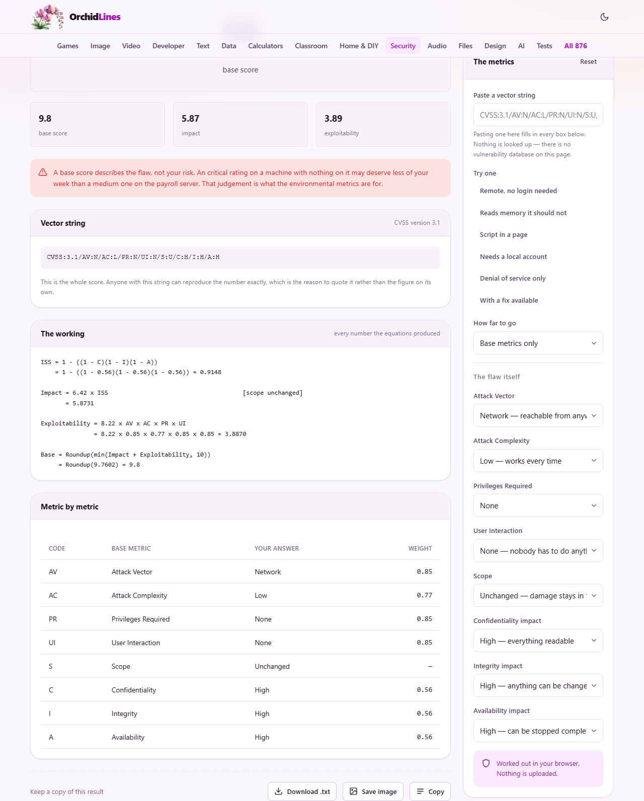 Screenshot: Version 3.1, and it says so