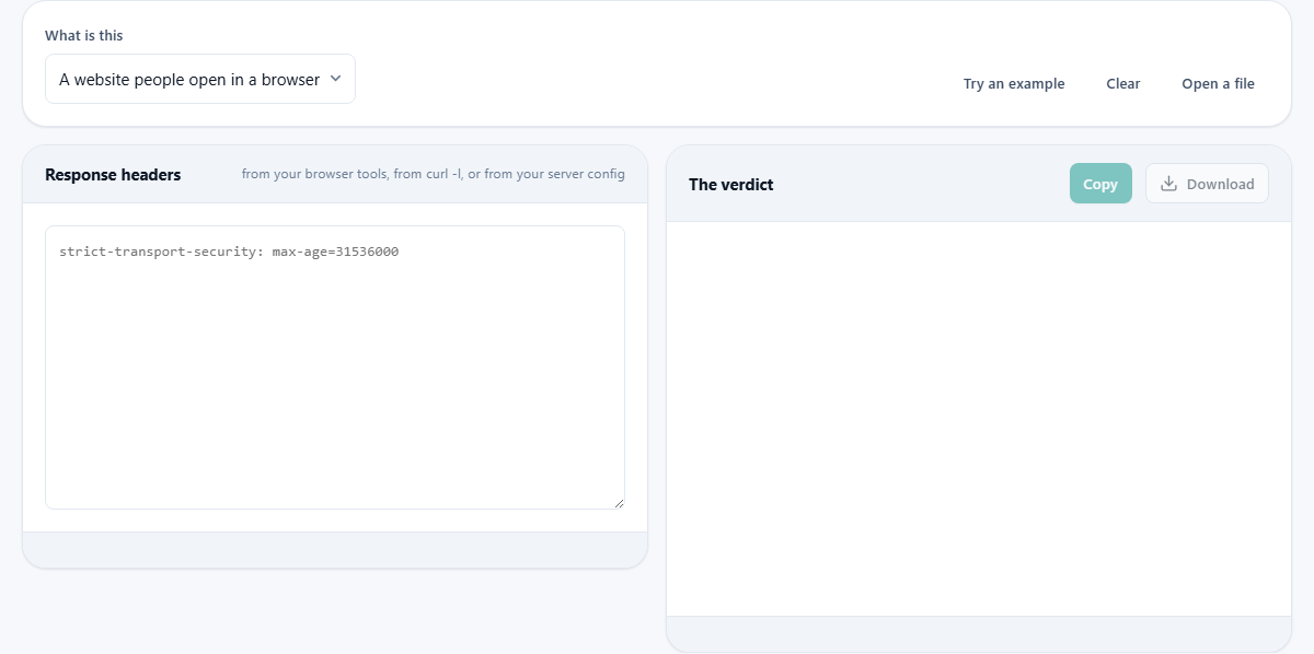 Screenshot: Grading headers you did not write