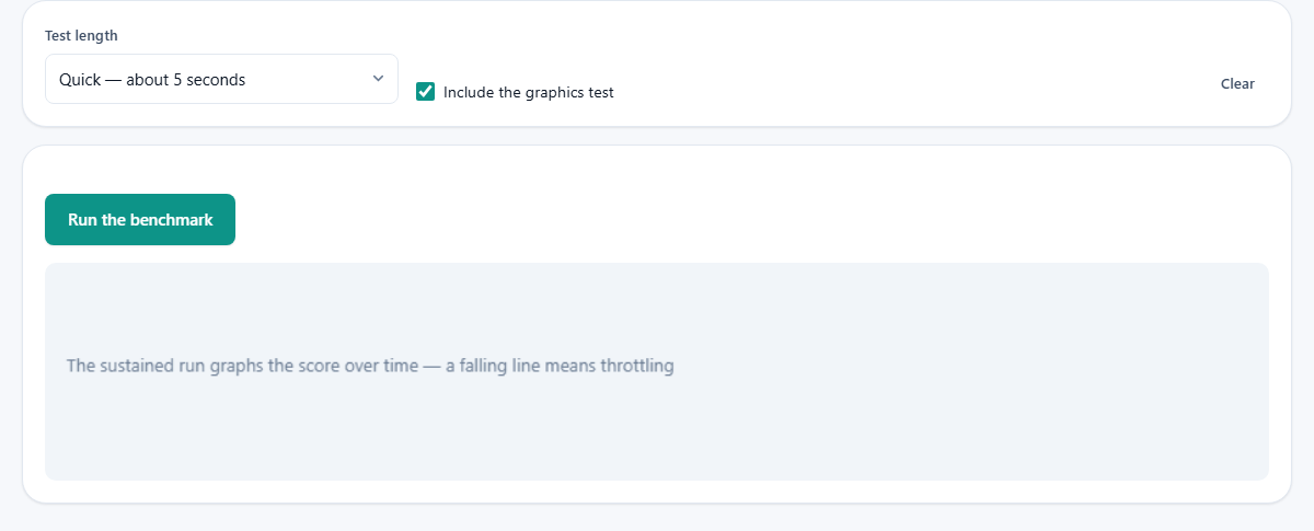 Screenshot: How fast is this machine