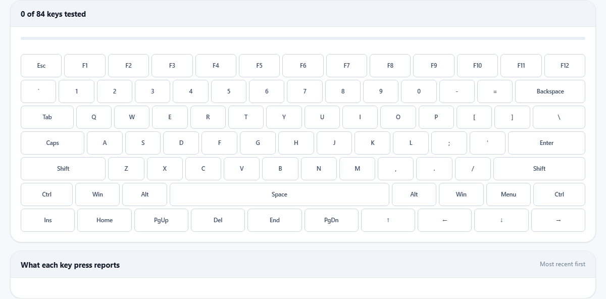 Screenshot: How to test your keyboard