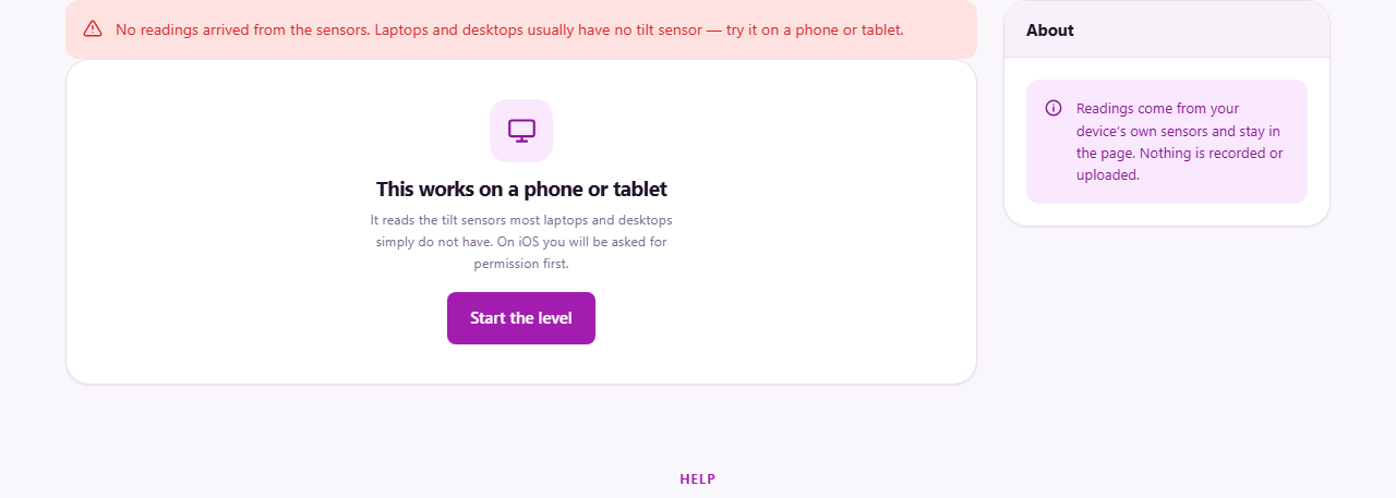 Screenshot: Your phone already has the sensors