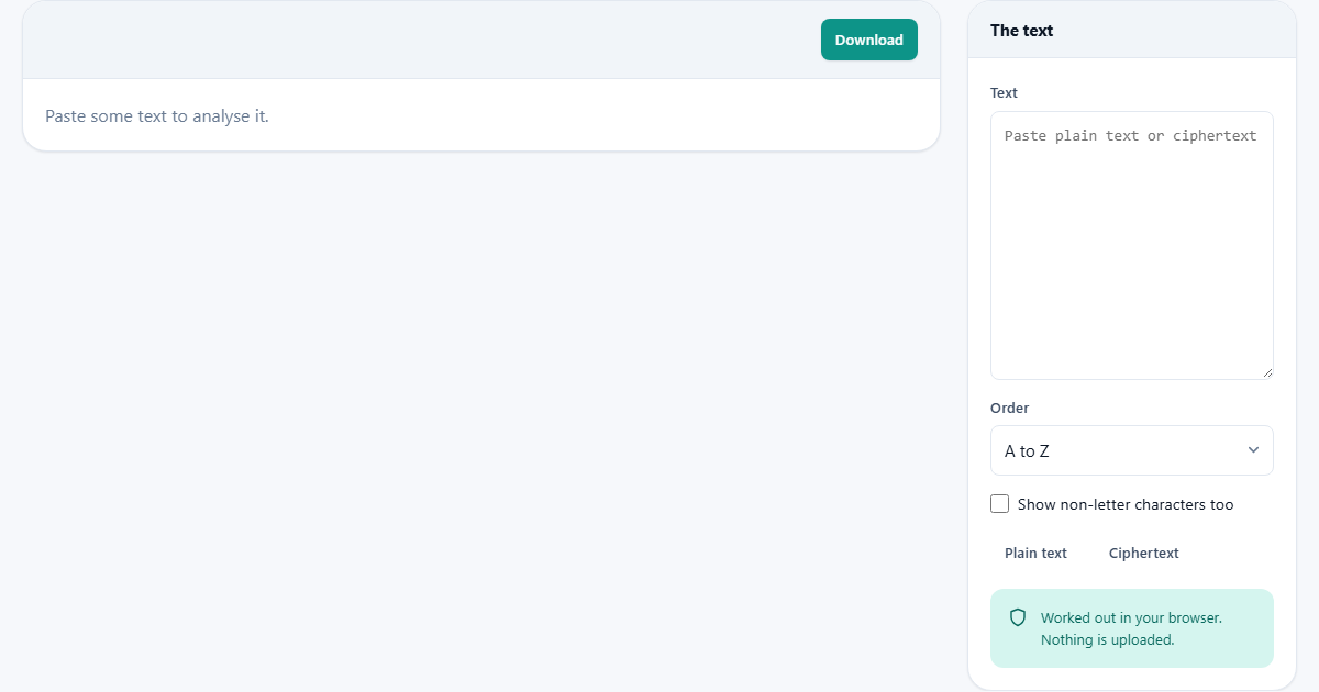 Screenshot: One number that identifies the cipher
