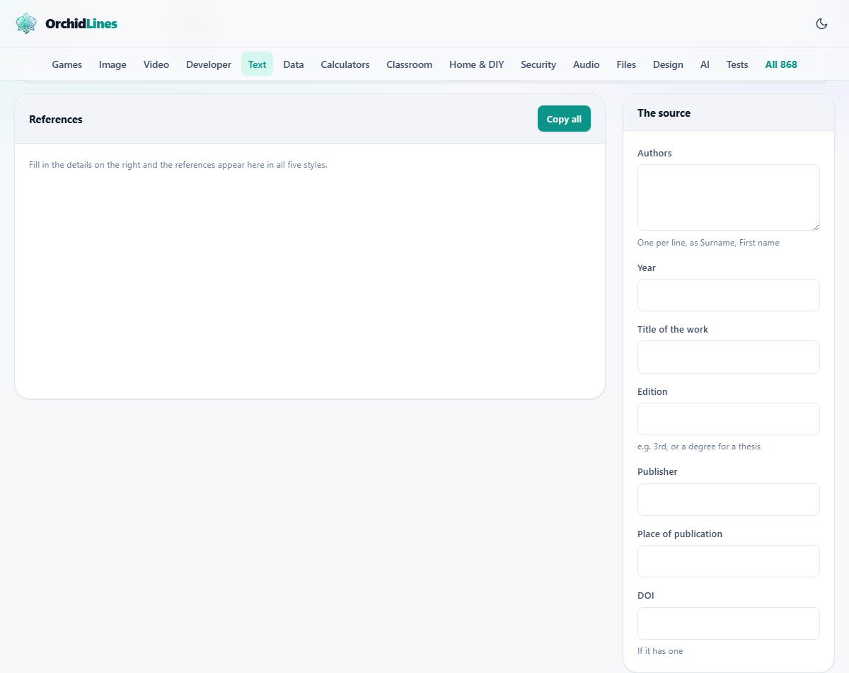 Screenshot: Building a reference that matches the style guide