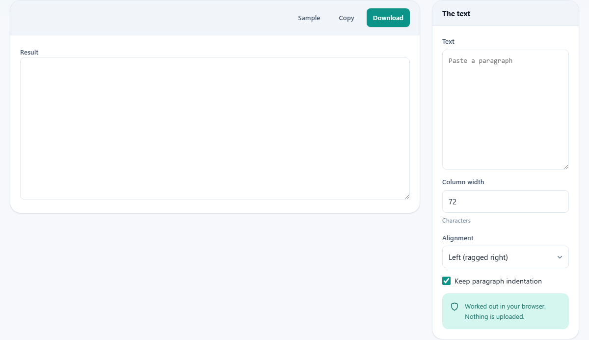 Screenshot: Justification without rivers