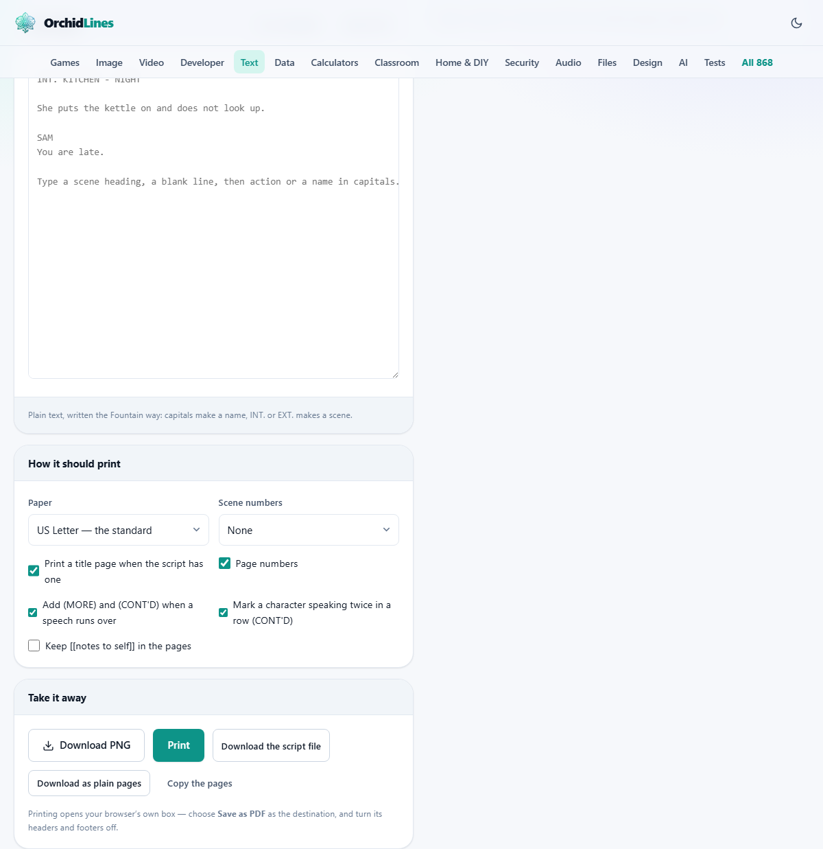 Screenshot: A page is a minute, and the margins are why