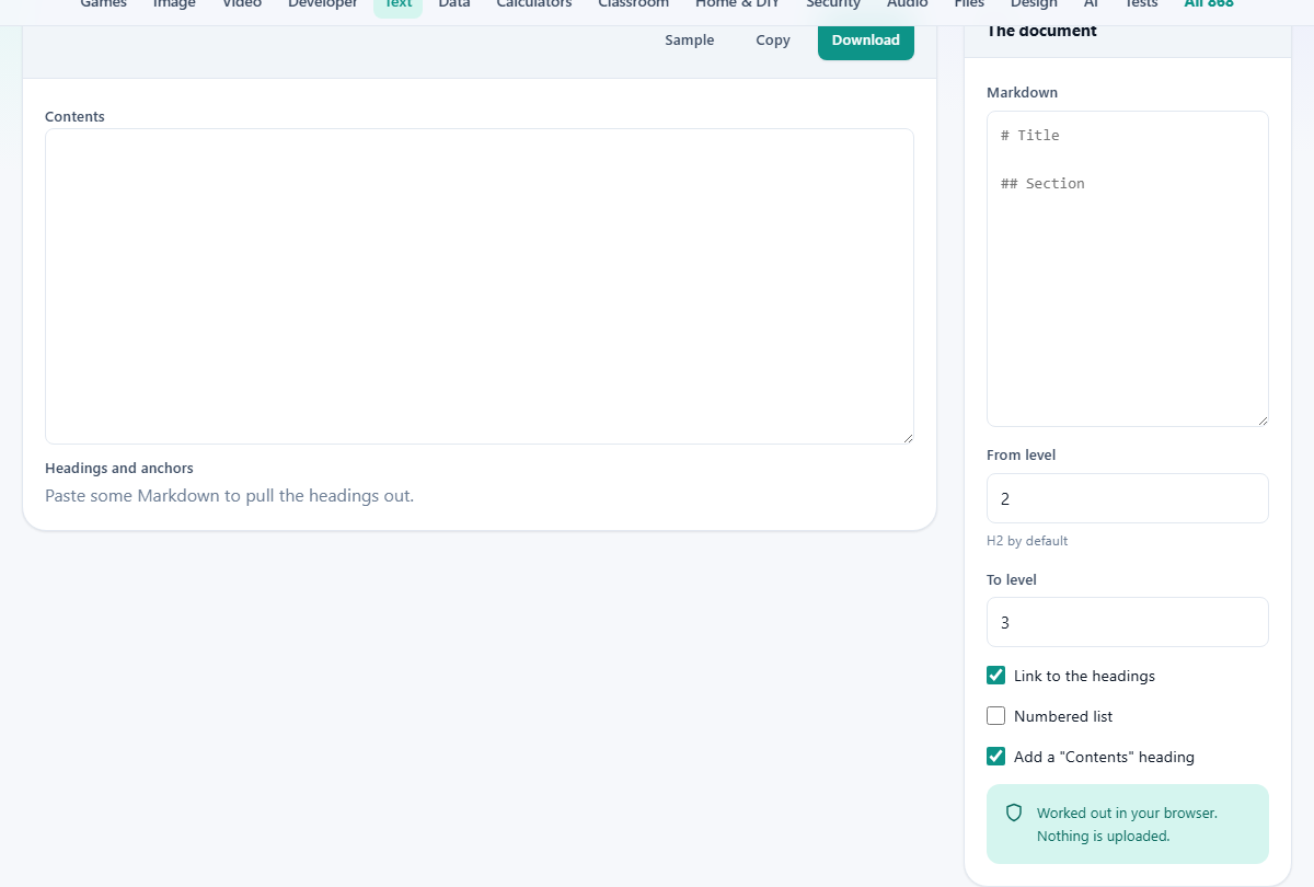 Screenshot: Anchors that actually work